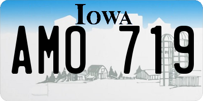 IA license plate AMO719