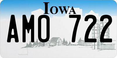 IA license plate AMO722