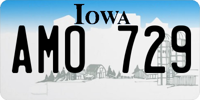IA license plate AMO729