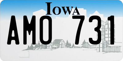 IA license plate AMO731