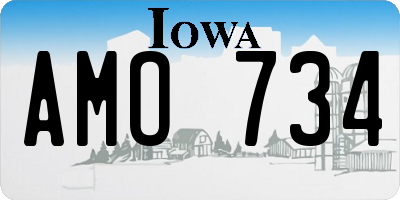 IA license plate AMO734