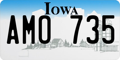 IA license plate AMO735