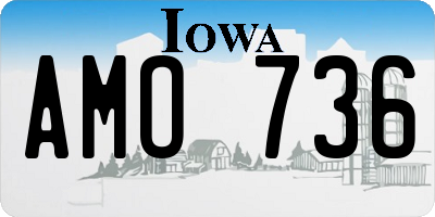IA license plate AMO736