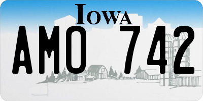 IA license plate AMO742