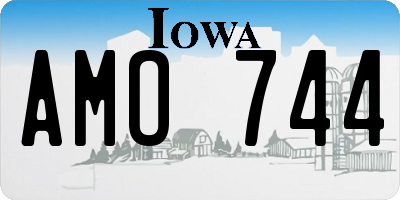IA license plate AMO744