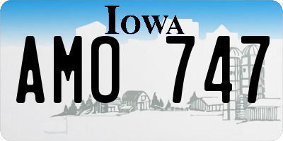 IA license plate AMO747