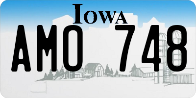 IA license plate AMO748