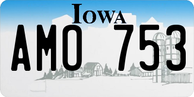 IA license plate AMO753