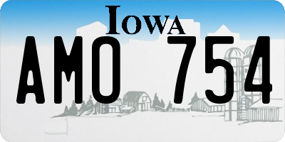 IA license plate AMO754