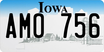 IA license plate AMO756
