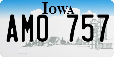 IA license plate AMO757
