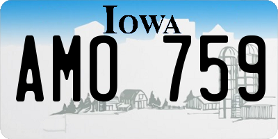 IA license plate AMO759