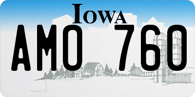 IA license plate AMO760