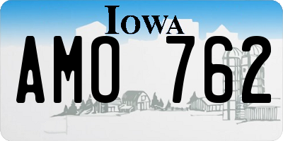 IA license plate AMO762