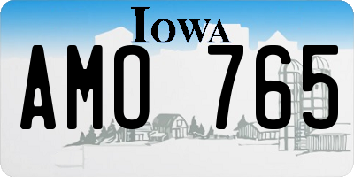 IA license plate AMO765