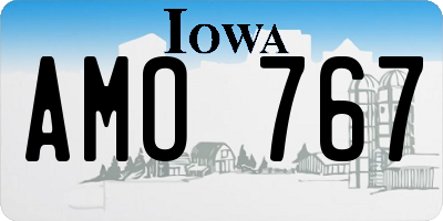 IA license plate AMO767