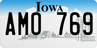 IA license plate AMO769