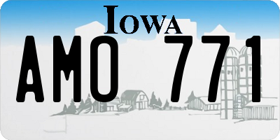 IA license plate AMO771