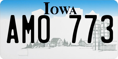 IA license plate AMO773