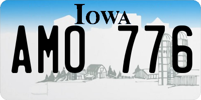 IA license plate AMO776