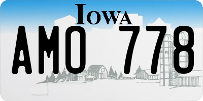 IA license plate AMO778