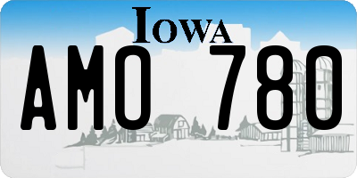 IA license plate AMO780