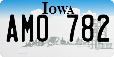 IA license plate AMO782