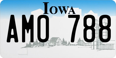 IA license plate AMO788