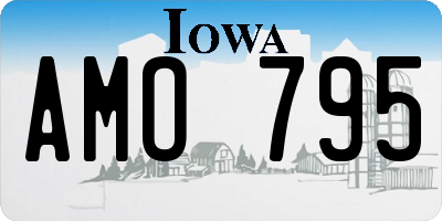 IA license plate AMO795