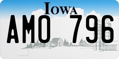 IA license plate AMO796