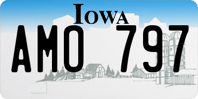 IA license plate AMO797