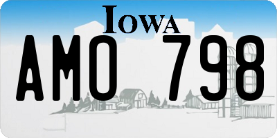 IA license plate AMO798