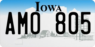 IA license plate AMO805