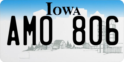 IA license plate AMO806