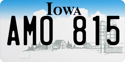 IA license plate AMO815