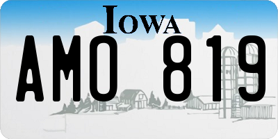IA license plate AMO819