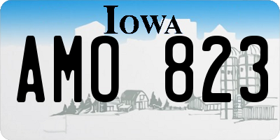 IA license plate AMO823