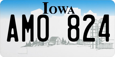 IA license plate AMO824