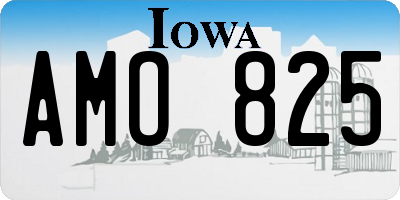IA license plate AMO825