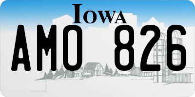 IA license plate AMO826