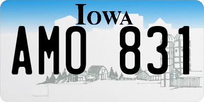 IA license plate AMO831