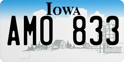 IA license plate AMO833
