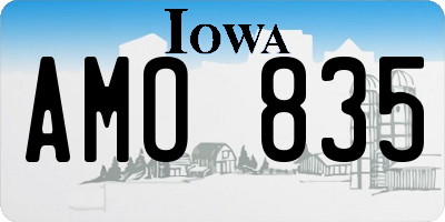 IA license plate AMO835