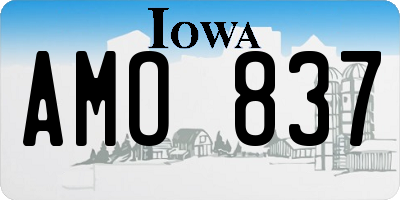 IA license plate AMO837