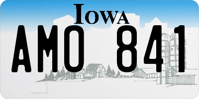 IA license plate AMO841