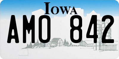 IA license plate AMO842
