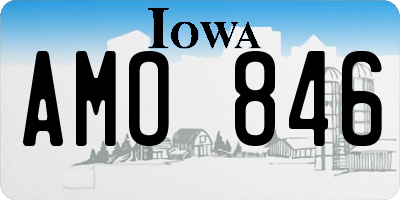 IA license plate AMO846