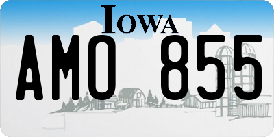 IA license plate AMO855