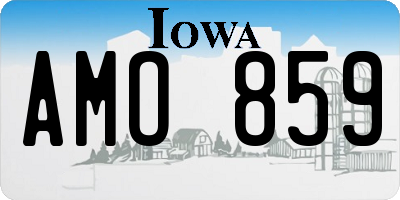 IA license plate AMO859