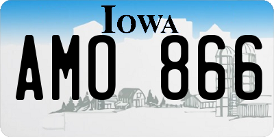 IA license plate AMO866